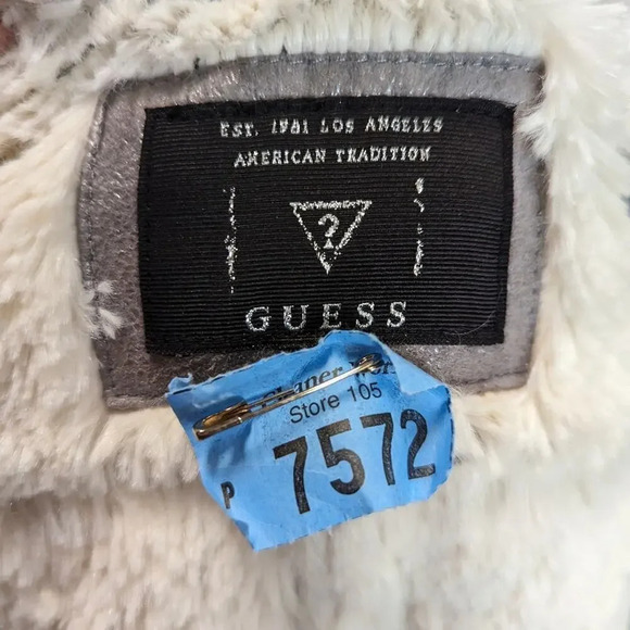 Guess Faux Suede Moto Bomber Jacket / Medium - Picture 4 of 9